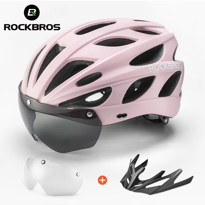 ROCKBROS Bike Helmet Women Lightweight Breathable With Goggles Magnetic Lens Adjustable Cycling Helmet MTB Road Bicycle Safety H
ROCKBROS Bike Helmet Women Lightweight Breathable With Goggles Magnetic Lens Adjustable Cycling Helmet MTB Road Bicycle Safety H