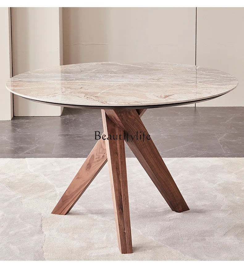 Modern Simple and Light Luxury High-End Solid Wood round Table Designer Creative Restaurant Furniture
Modern Simple and Light Luxury High-End Solid Wood round Table Designer Creative Restaurant Furniture