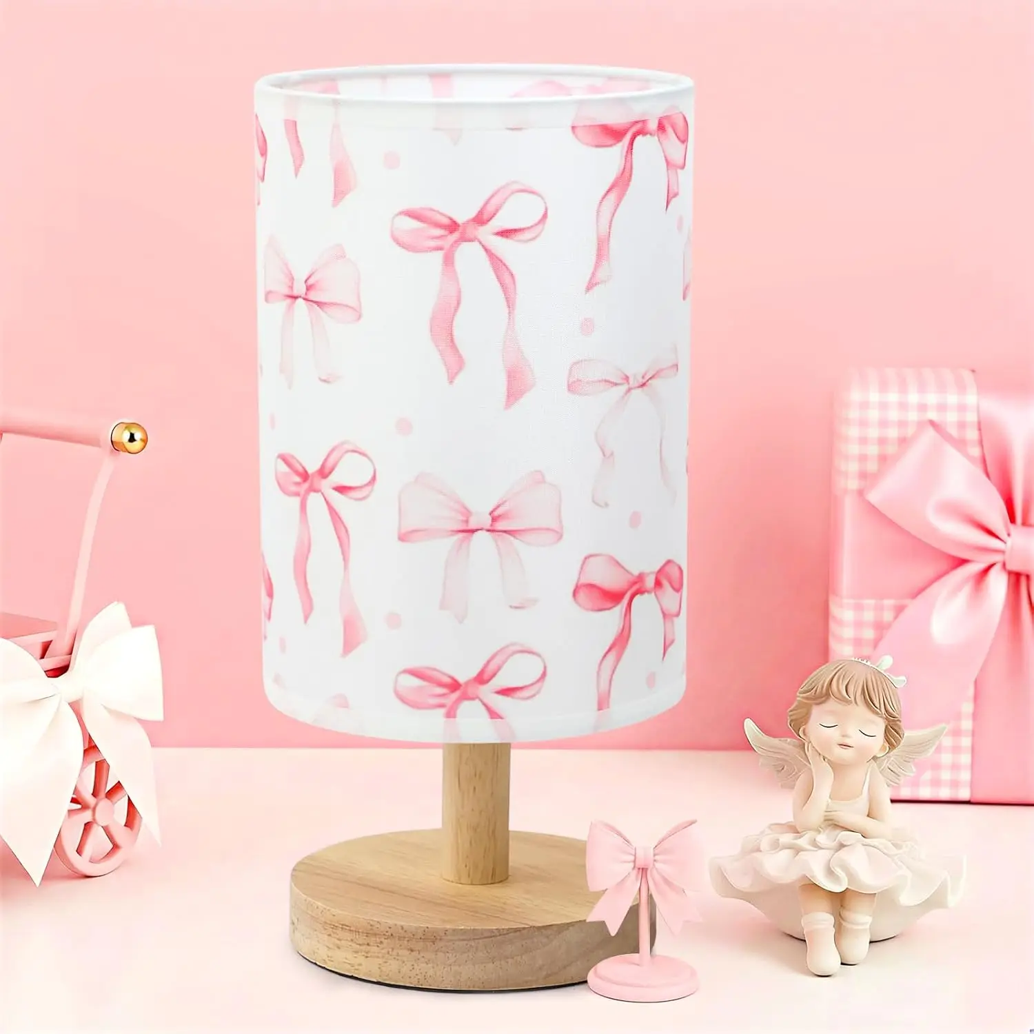 Pink Bow Kids Table Lamp with Linen Shade for Girls Bedroom Nightstand Decor
Pink Bow Kids Table Lamp with Linen Shade for Girls Bedroom Nightstand Decor