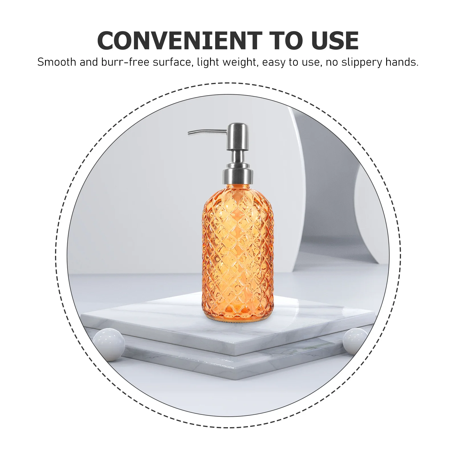 Refillable Glass Soap Dispenser 350ml Pump Bottle Leak Proof for Lotion Shampoo Hand Soap Bathroom Kitchen Use
Refillable Glass Soap Dispenser 350ml Pump Bottle Leak Proof for Lotion Shampoo Hand Soap Bathroom Kitchen Use