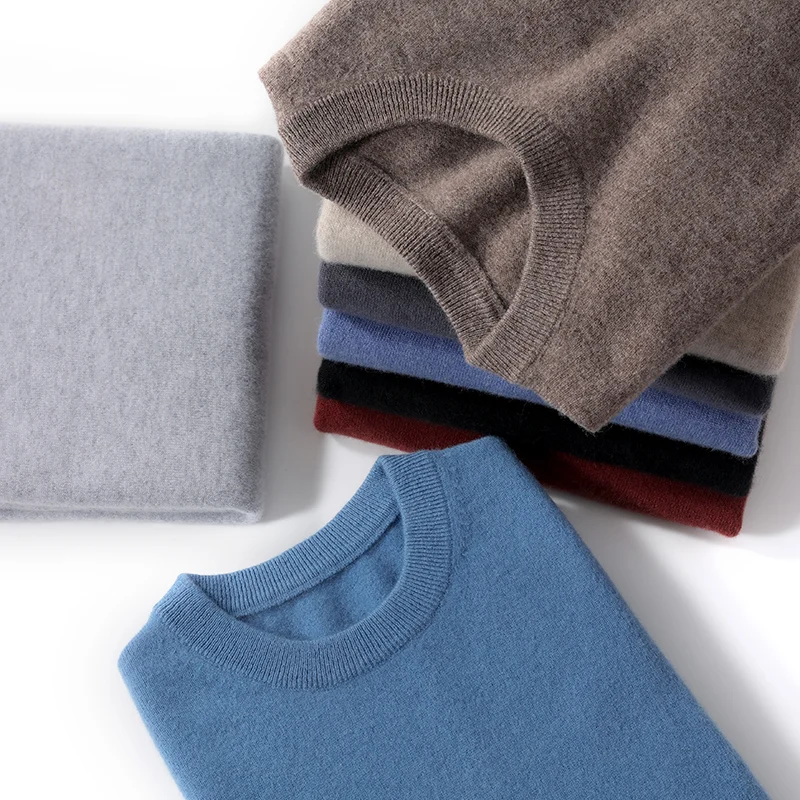 Осенне-зимний мужской шерстяной пуловер с круглым вырезом, однотонная трикотажная нижняя рубашка для молодежи и среднего возраста
Осенне-зимний мужской шерстяной пуловер с круглым вырезом, однотонная трикотажная нижняя рубашка для молодежи и среднего возраста