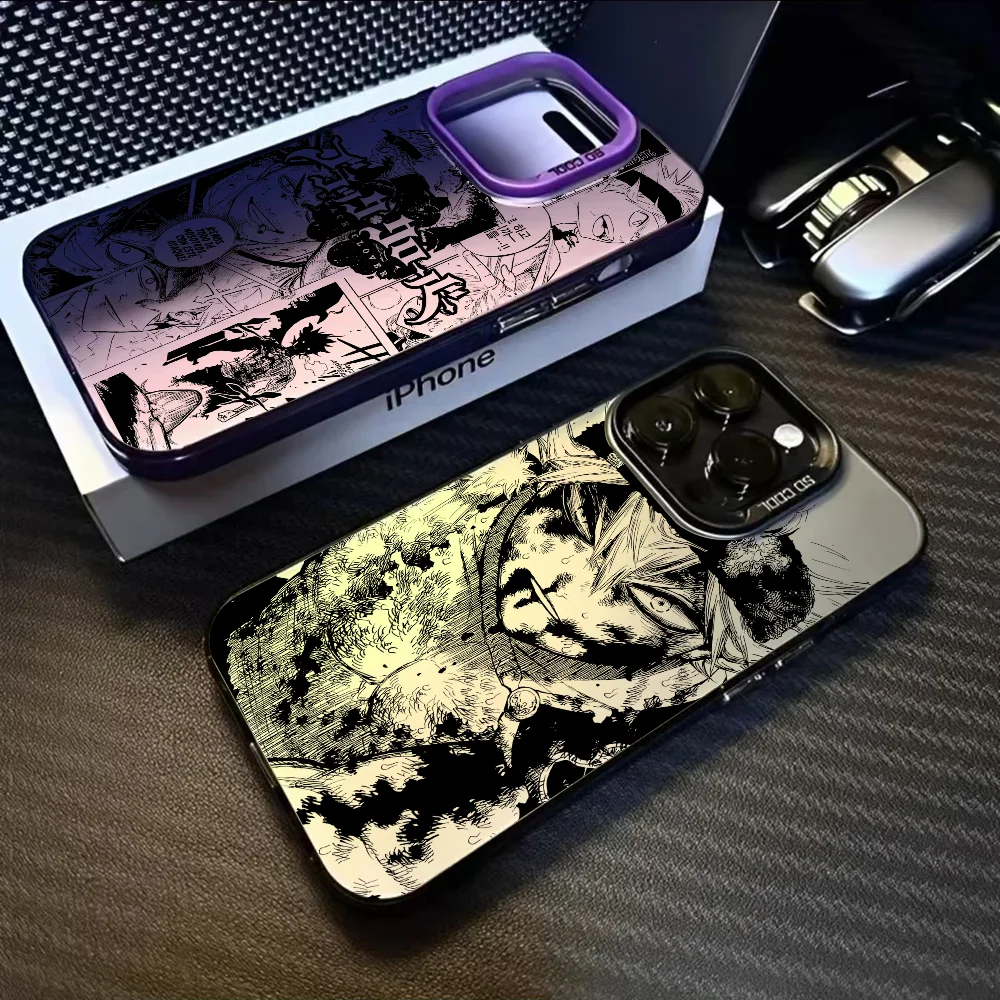 B-Black C-Clover A-Asta Phone Case For IPhone 16 15 14 13 12 11 Pro Max Black Matte Multicolor Laser Metallic Aurora Funda
B-Black C-Clover A-Asta Phone Case For IPhone 16 15 14 13 12 11 Pro Max Black Matte Multicolor Laser Metallic Aurora Funda
