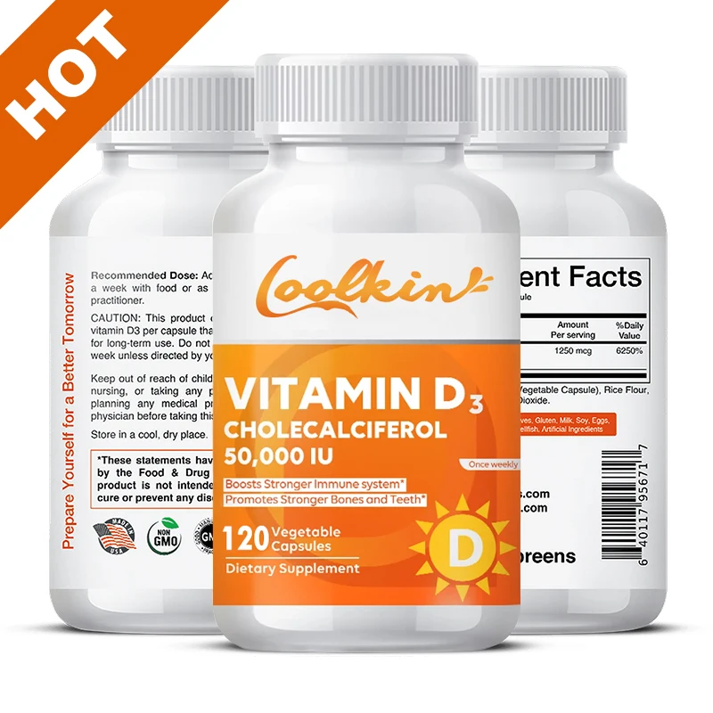 Vitamin D3 50000 IU - Strong Bones and Nervous System Health, Immune Support, Promotes Healthy Muscle Health
Vitamin D3 50000 IU - Strong Bones and Nervous System Health, Immune Support, Promotes Healthy Muscle Health