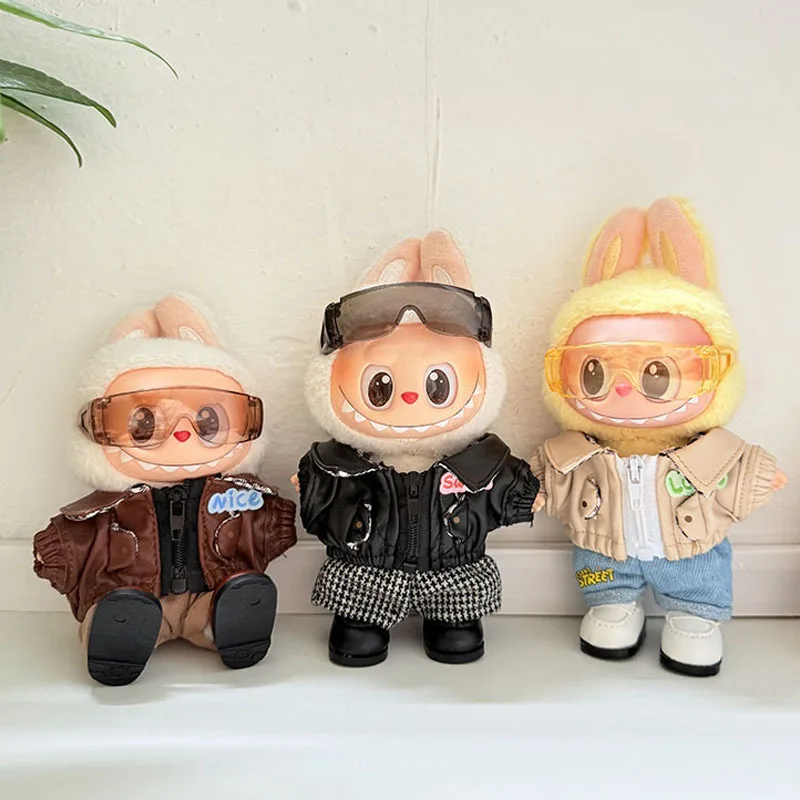 Fashion Leather Jacket Set For Labubu Dolls Of 1st 2nd 3rd Gen 15/17cm Cool Street Style Leather Jacket With Street Pants
Fashion Leather Jacket Set For Labubu Dolls Of 1st 2nd 3rd Gen 15/17cm Cool Street Style Leather Jacket With Street Pants