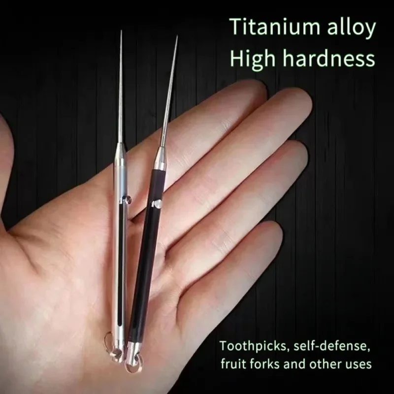 New Stylish And Exquisite Portable EDC High-Strength Titanium Alloy Retractable Toothpick For Men And Women'S Household Products
New Stylish And Exquisite Portable EDC High-Strength Titanium Alloy Retractable Toothpick For Men And Women'S Household Products