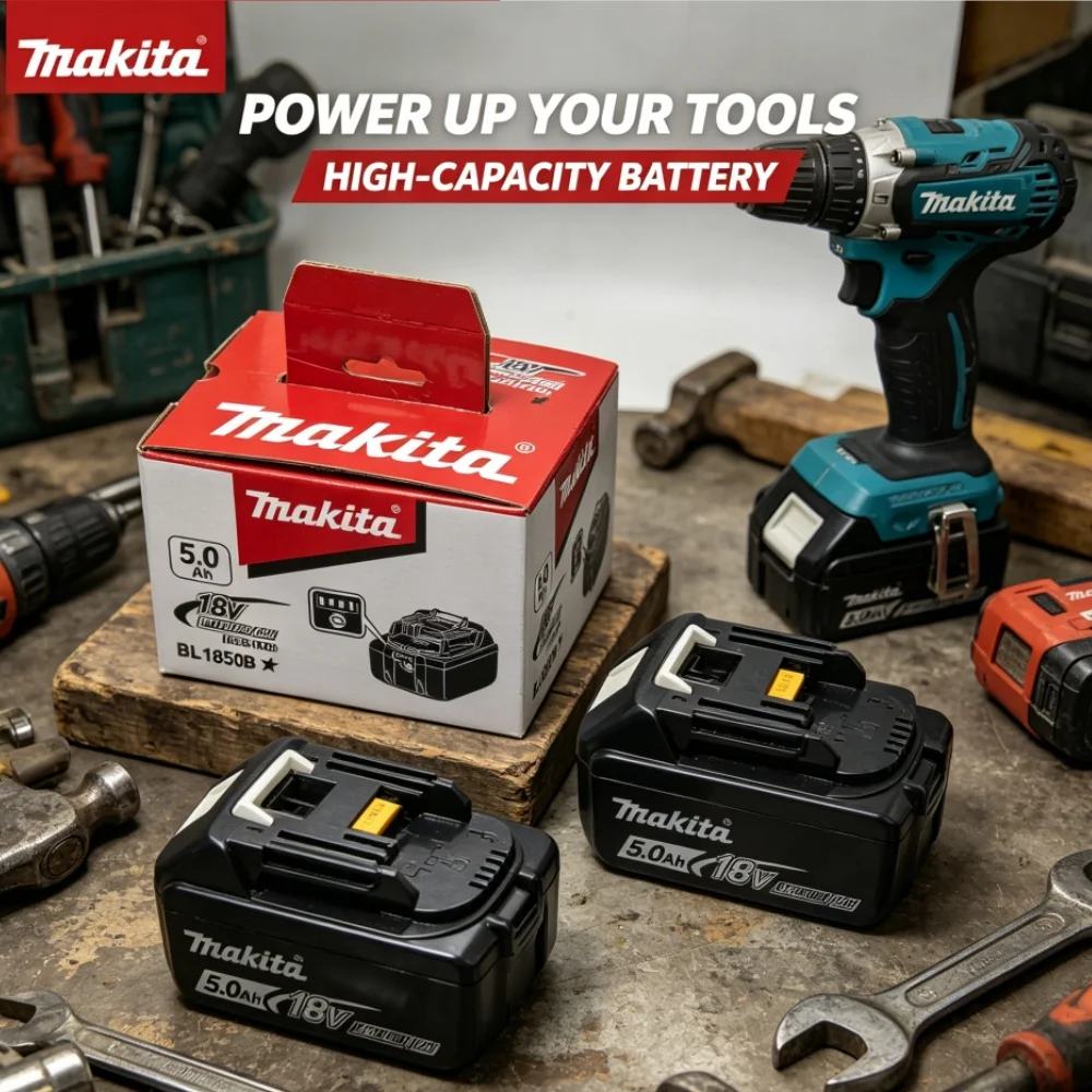 Makita Original 18V 5.0Ah Battery for Power Tools Compatible with BL1830 BL1830B BL1840 BL1840B BL1850 BL1860B
Makita Original 18V 5.0Ah Battery for Power Tools Compatible with BL1830 BL1830B BL1840 BL1840B BL1850 BL1860B