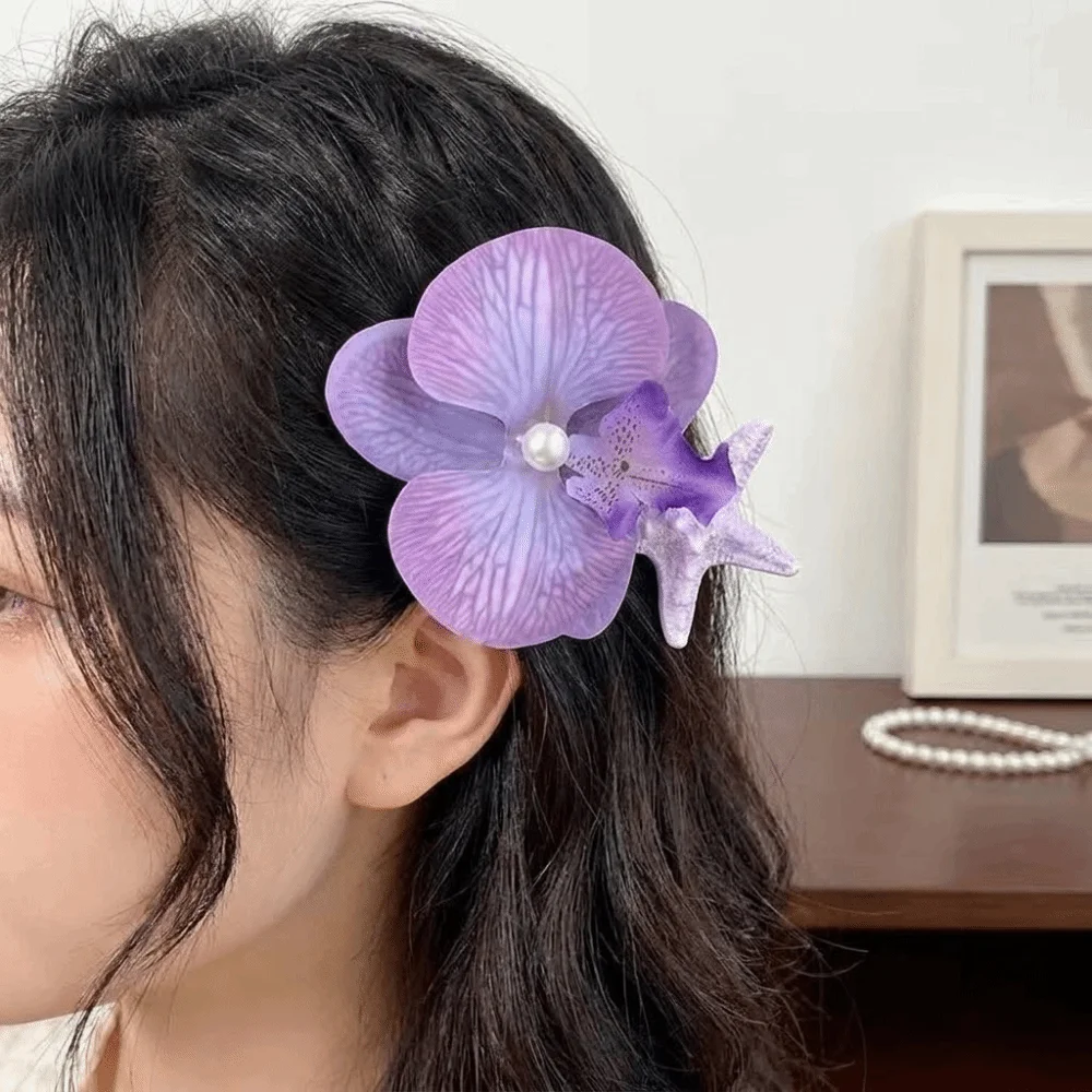 Vacation Sweet Design Orchid Flower Hairpin Vintage Trendy Pearl Hair Clip Summer Handmade Resin Starfish Hair Clip Party
Vacation Sweet Design Orchid Flower Hairpin Vintage Trendy Pearl Hair Clip Summer Handmade Resin Starfish Hair Clip Party