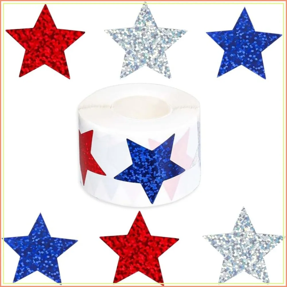 500 Pcs 4th of July Patriotic Stickers 1In American Star Laser Glitter for Independence Day Memorial Day Envelope Card Reward
500 Pcs 4th of July Patriotic Stickers 1In American Star Laser Glitter for Independence Day Memorial Day Envelope Card Reward