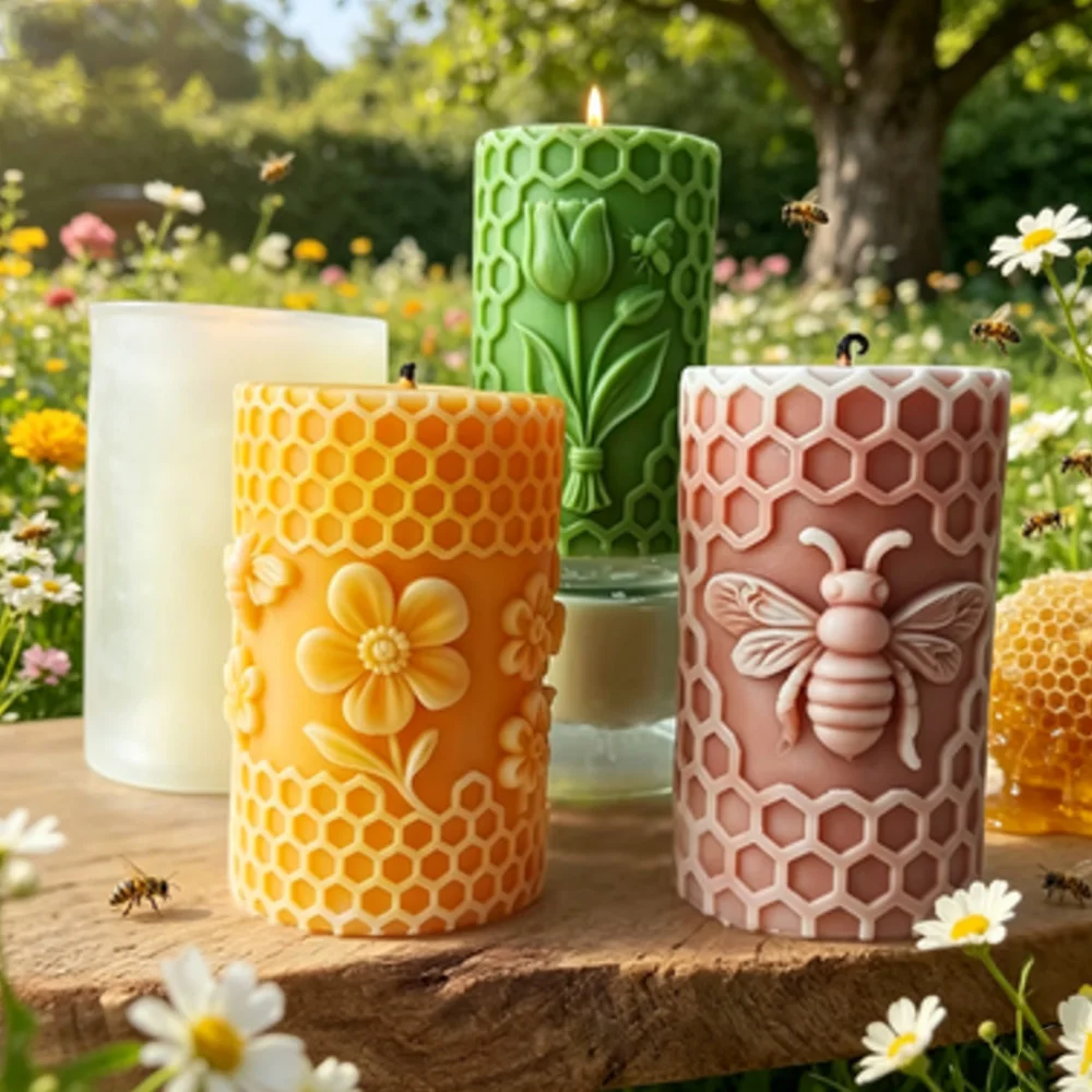 3D honeycomb bee column silicone candle mold - DIY honeycomb aromatherapy plaster resin decorative mold - Candle soap making mat
3D honeycomb bee column silicone candle mold - DIY honeycomb aromatherapy plaster resin decorative mold - Candle soap making mat