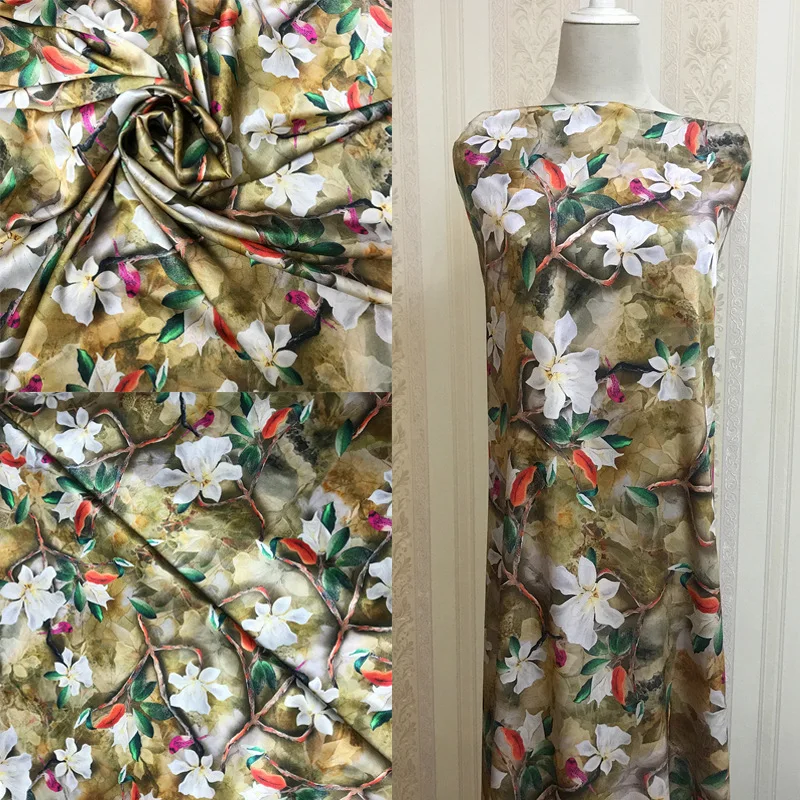 Hangzhou Real Silk Digital Inkjet 19momme Spandex Satin Fabric Chinese Style Cheongsam Clothing
Hangzhou Real Silk Digital Inkjet 19momme Spandex Satin Fabric Chinese Style Cheongsam Clothing