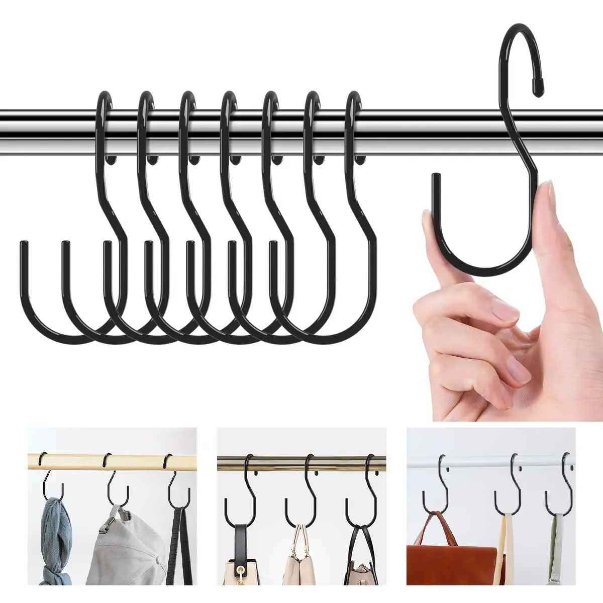 4pcs Unique Twist Design Bag Hanger Hooks Purse Organizer Hooks for Closet Large Closet S Hooks for Hanging Handbags Clothes
4pcs Unique Twist Design Bag Hanger Hooks Purse Organizer Hooks for Closet Large Closet S Hooks for Hanging Handbags Clothes