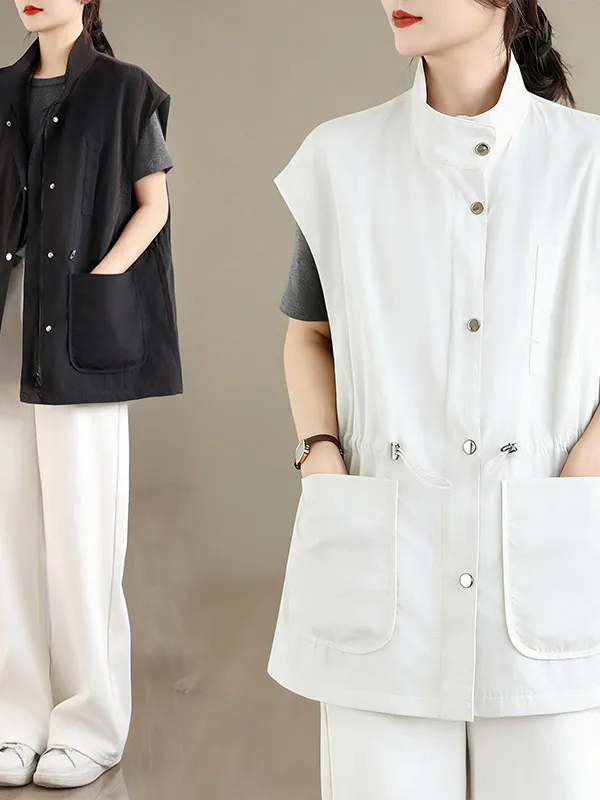 Casual Mid-Length Sleeveless Stand Collar Vest Regular Size Large Outerwear Comfortable High Waist Commute Style Fashionable
Casual Mid-Length Sleeveless Stand Collar Vest Regular Size Large Outerwear Comfortable High Waist Commute Style Fashionable
