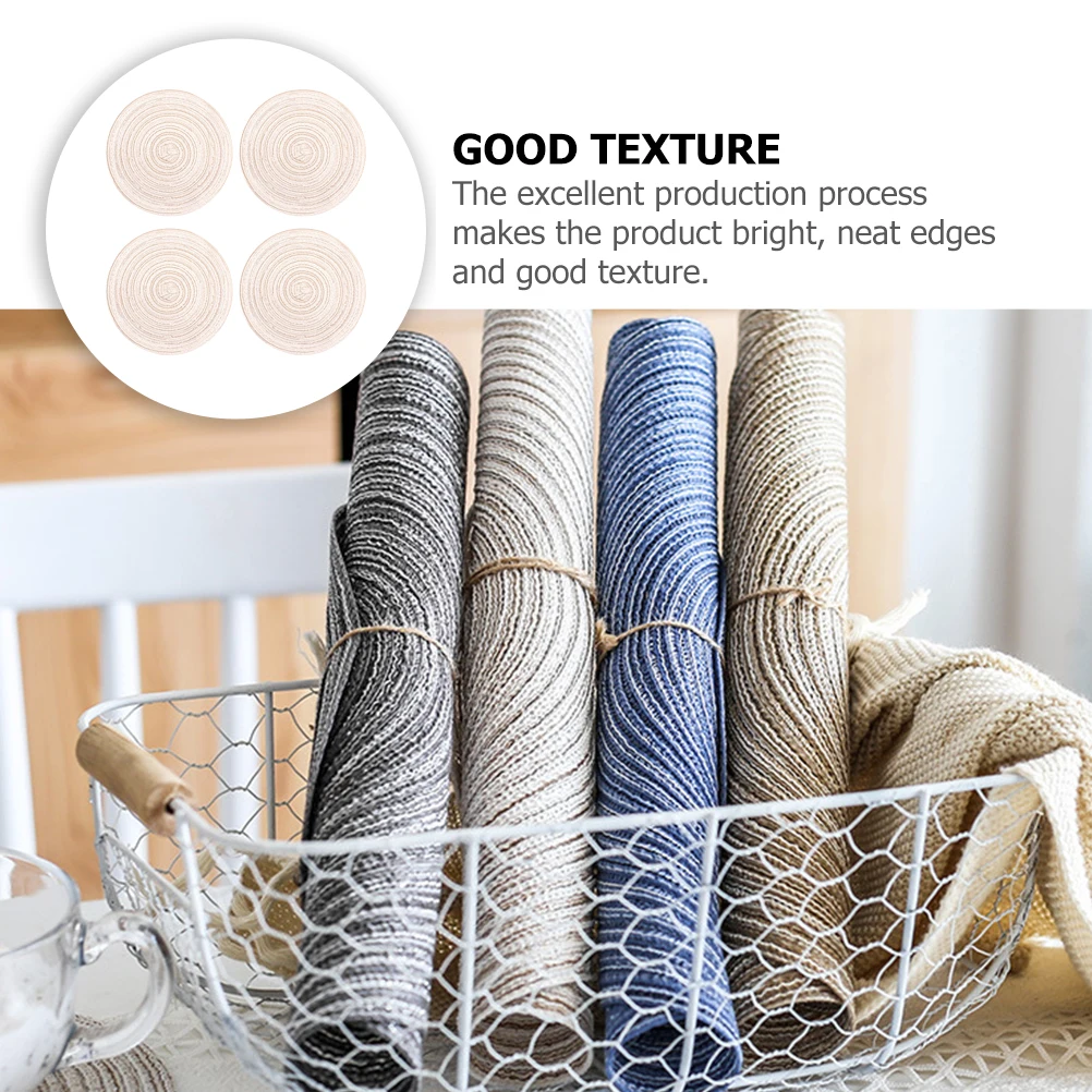 6pcs Round Placemats Nordic Style Decorative Woven Insulated Table Mats For Dining Home Wedding Anti-Scald Protective Cotton
6pcs Round Placemats Nordic Style Decorative Woven Insulated Table Mats For Dining Home Wedding Anti-Scald Protective Cotton