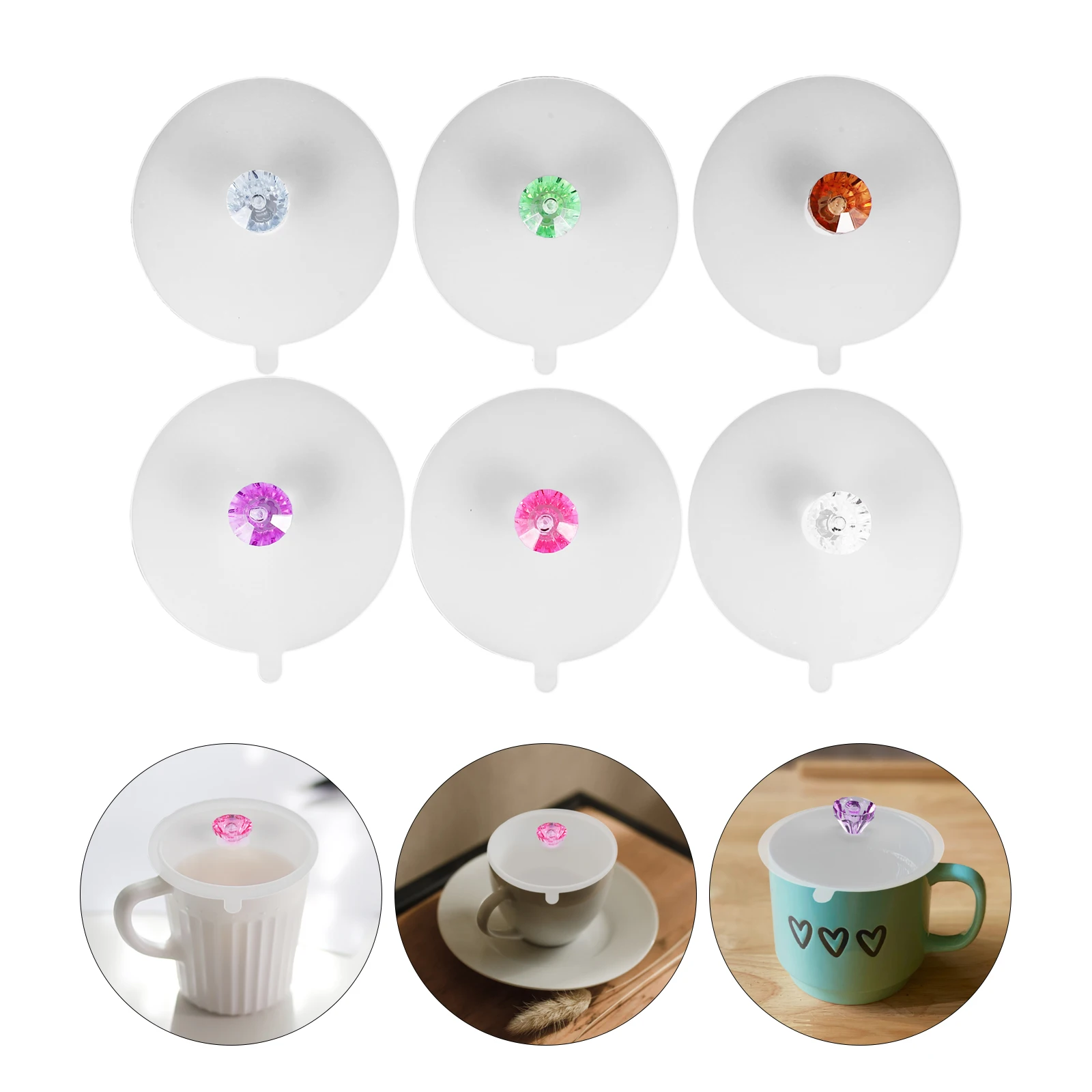 6 Pcs Silicone Dustproof Cup Lid Drink Lids Glasses Hot Coffee Mug Dust-proof Cover
6 Pcs Silicone Dustproof Cup Lid Drink Lids Glasses Hot Coffee Mug Dust-proof Cover