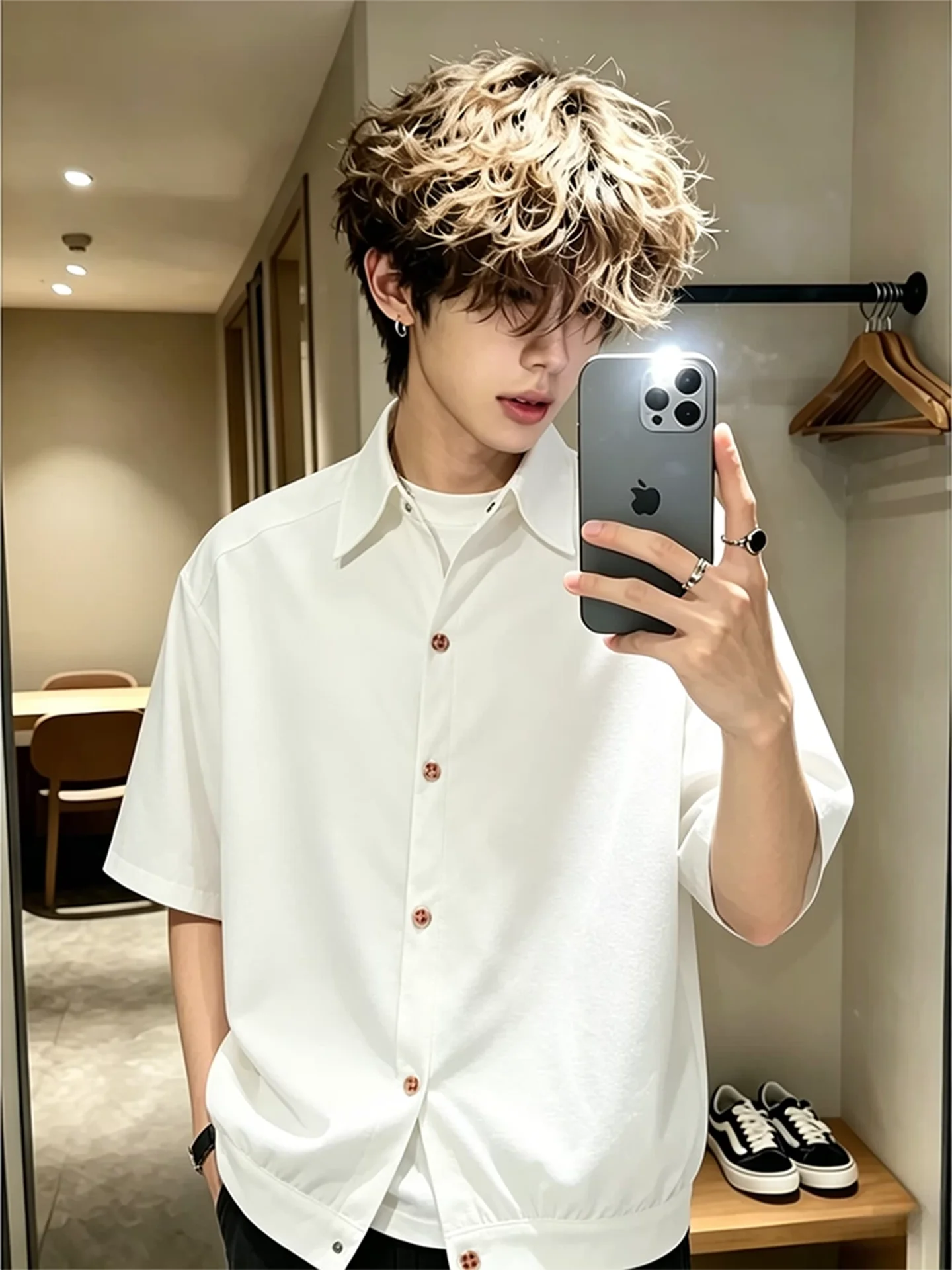 Cleanfit Red Gemstone Button Slim Fit Short Sleeve Shirt Men's Summer Casual Loose Style Breathable Comfortable Polyester
Cleanfit Red Gemstone Button Slim Fit Short Sleeve Shirt Men's Summer Casual Loose Style Breathable Comfortable Polyester