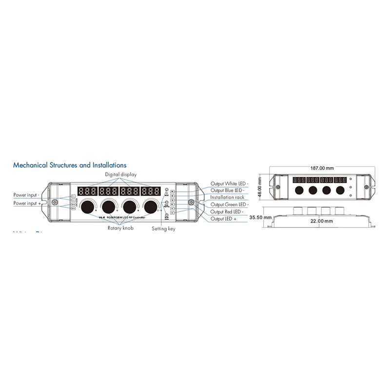 ABWP-12-24VDC 4 ручки ключа RGB/RGBW светодиодный диммер RF контроллер 4Chx4a цифровой дисплей в качестве радиочастотного пульта дистанционного управления для 4-канальных светодиодных лент
ABWP-12-24VDC 4 ручки ключа RGB/RGBW светодиодный диммер RF контроллер 4Chx4a цифровой дисплей в качестве радиочастотного пульта дистанционного управления для 4-канальных светодиодных лент