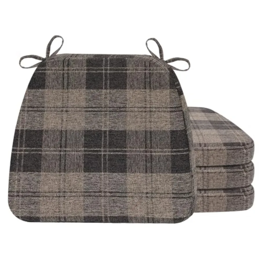 D-Shaped Chair Cushions 2" Thick Dining Chair Pads with Ties and Removable Machine-Washable Cover 17" x 16" Set of 4
D-Shaped Chair Cushions 2" Thick Dining Chair Pads with Ties and Removable Machine-Washable Cover 17" x 16" Set of 4