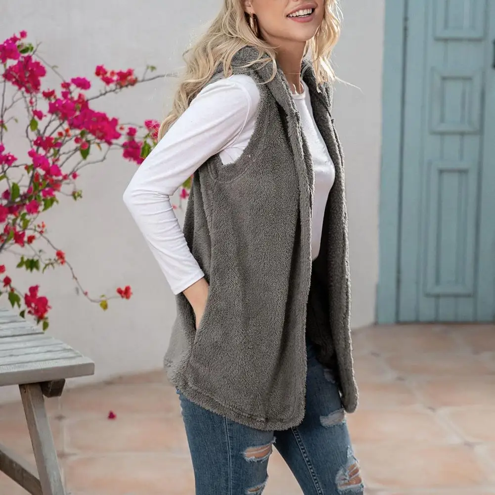 Women Autumn Vest Stylish Women's Hooded Winter Vest Mid Length Cardigan with Faux Fur Waistcoat Solid Color Plush for Daily
Women Autumn Vest Stylish Women's Hooded Winter Vest Mid Length Cardigan with Faux Fur Waistcoat Solid Color Plush for Daily