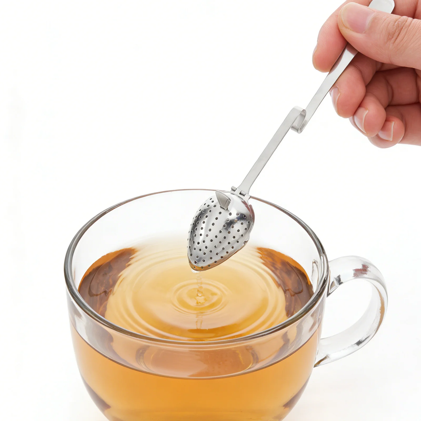 Mesh Tea Strainer Spoon Stainless Steel Loose Leaf Infuser Long Handle Cup Hanging Diffuser for Tea Spices Herbs Reusable Filter
Mesh Tea Strainer Spoon Stainless Steel Loose Leaf Infuser Long Handle Cup Hanging Diffuser for Tea Spices Herbs Reusable Filter