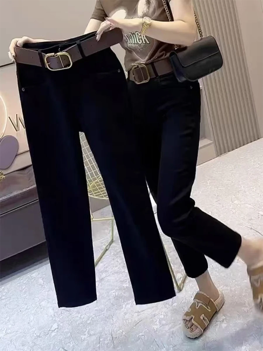 Джинсы женские с высокой талией, эластичные, из денима, больших размеров, осенне-зимние, прямые, утягивающие, из хлопка, стрейч
Джинсы женские с высокой талией, эластичные, из денима, больших размеров, осенне-зимние, прямые, утягивающие, из хлопка, стрейч