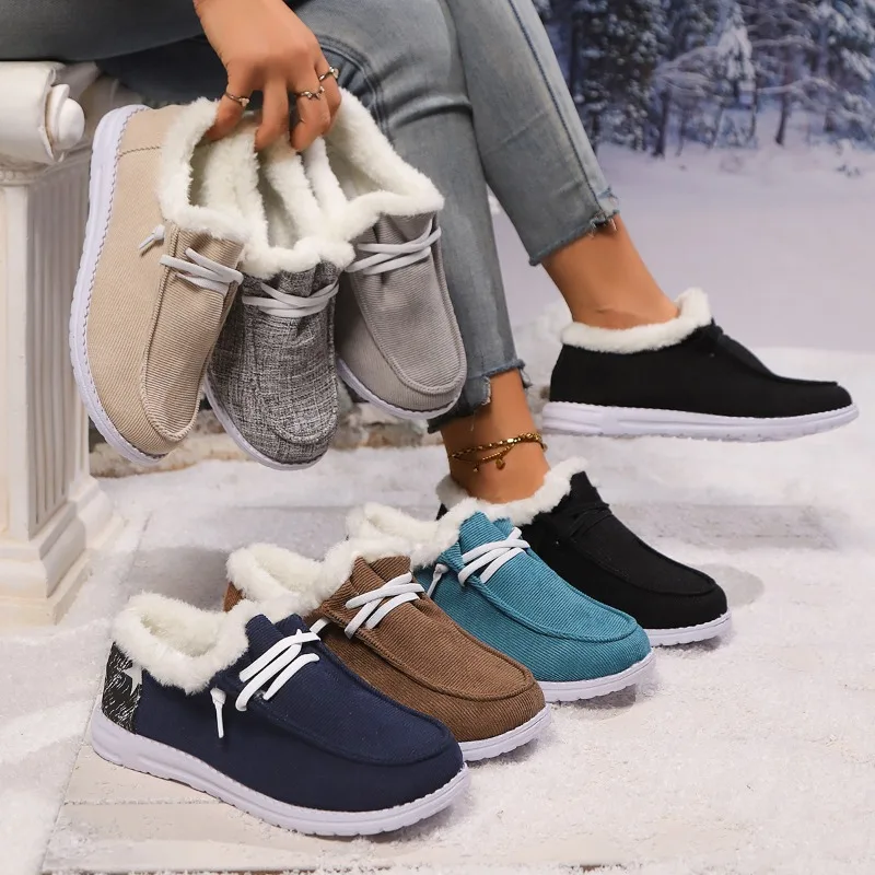 Winter New Women's Thick Bottom Snow Boots Female Plus Velvet Thickened Hairy Big Size Lace Up Cotton Shoes Woman Ankle Boots
Winter New Women's Thick Bottom Snow Boots Female Plus Velvet Thickened Hairy Big Size Lace Up Cotton Shoes Woman Ankle Boots