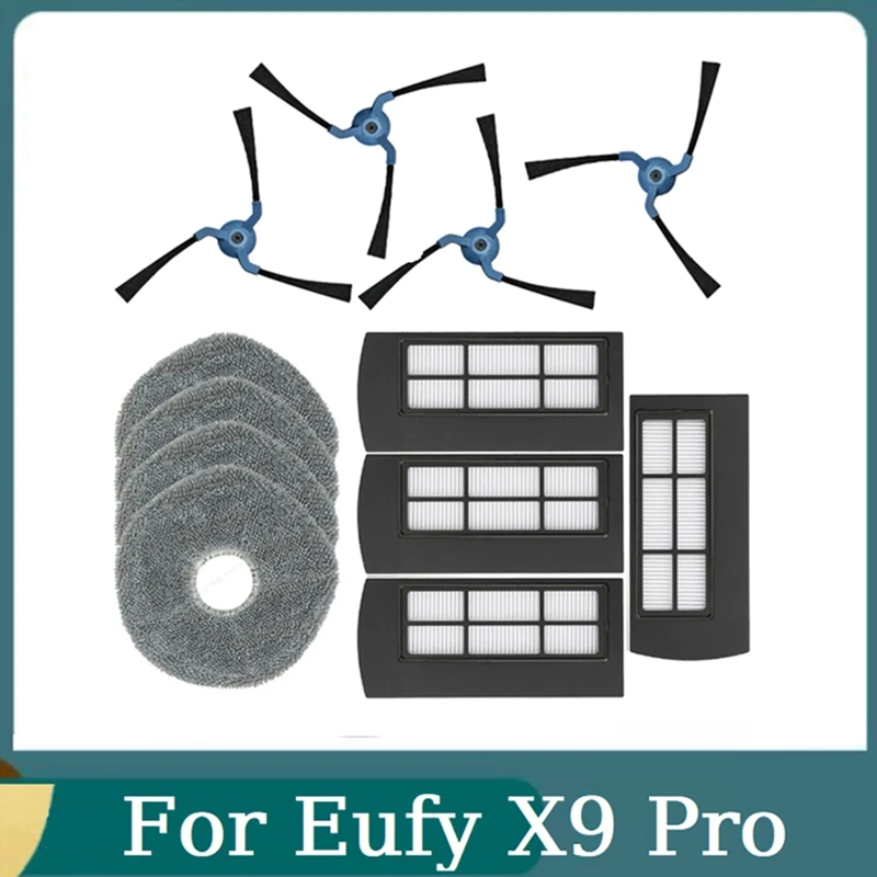 Сменные запасные части для Eufy X9 Pro аксессуары для робота-пылесоса, моющиеся тканевые фильтры для швабры, боковая щетка, 12 шт.
Сменные запасные части для Eufy X9 Pro аксессуары для робота-пылесоса, моющиеся тканевые фильтры для швабры, боковая щетка, 12 шт.