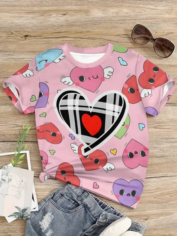 Teen Girl Clothes Cute Children's T-Shirt O-Neck Tops Fashion Girl Short Sleeve T-Shirt Kawaii Girl Blouse Cartoon Kids Clothes
Teen Girl Clothes Cute Children's T-Shirt O-Neck Tops Fashion Girl Short Sleeve T-Shirt Kawaii Girl Blouse Cartoon Kids Clothes