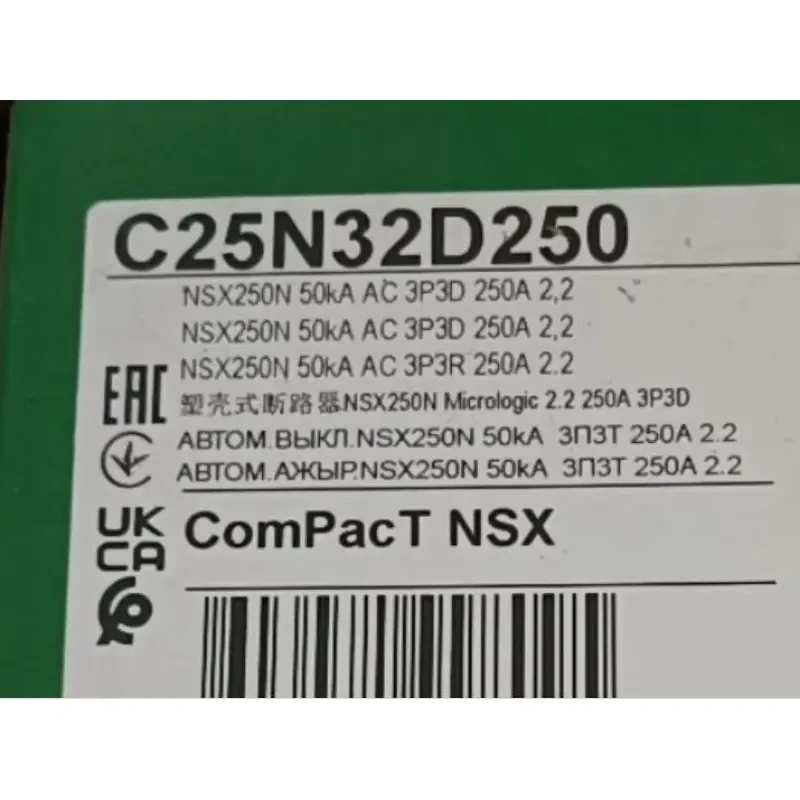 Brand new C25N32D250 Circuit breaker Fast delivery
Brand new C25N32D250 Circuit breaker Fast delivery