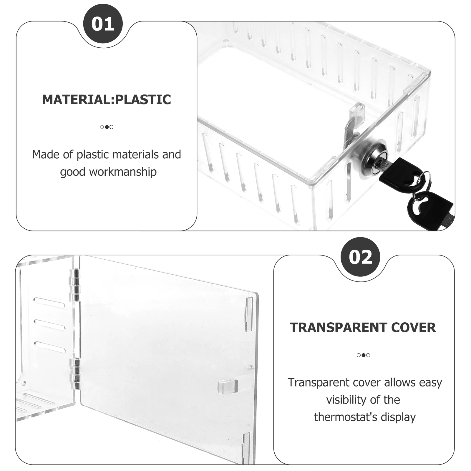 Замок термостата с установленной защитной коробкой термостата Устойчивость к несанкционированию Безопасная Простая установка для
Замок термостата с установленной защитной коробкой термостата Устойчивость к несанкционированию Безопасная Простая установка для