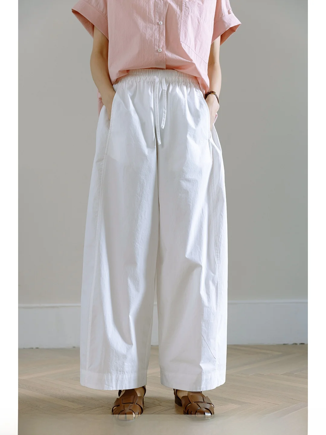 Простые брюки-баллон с высокой талией, прямые, повседневные, из хлопка, удобные, женские, летние, для работы и отдыха
Простые брюки-баллон с высокой талией, прямые, повседневные, из хлопка, удобные, женские, летние, для работы и отдыха