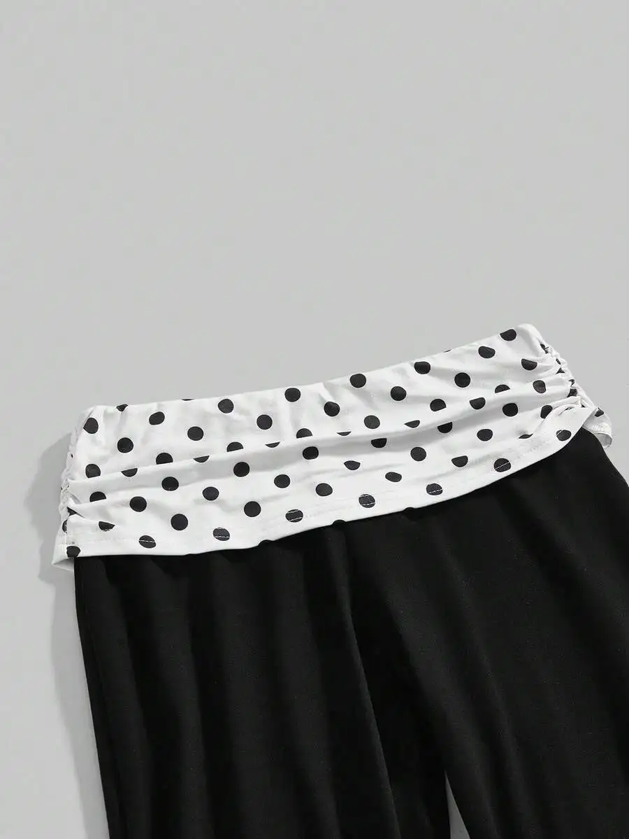 Y2K Style Polka Dot Patchwork Ruched Skinny 3/4 Pants For Women
Y2K Style Polka Dot Patchwork Ruched Skinny 3/4 Pants For Women
