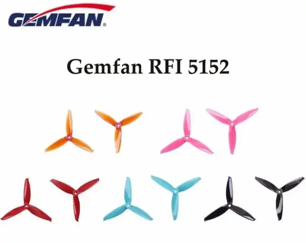 10 pairs Gemfan RFI 5152 3 Blade PC Propeller CW CCW propeller prop For brushless Motors FPV Freestyle Frame FPV props
10 pairs Gemfan RFI 5152 3 Blade PC Propeller CW CCW propeller prop For brushless Motors FPV Freestyle Frame FPV props