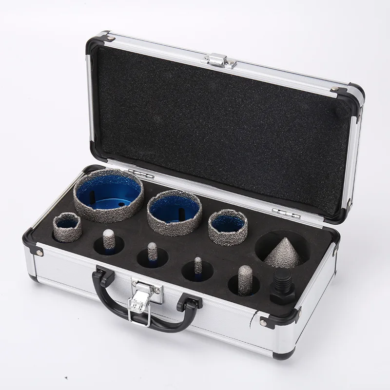 9Pcs Brazed Diamond Hole Opener Kit, Center Positioning Drill Hole Cutter
9Pcs Brazed Diamond Hole Opener Kit, Center Positioning Drill Hole Cutter