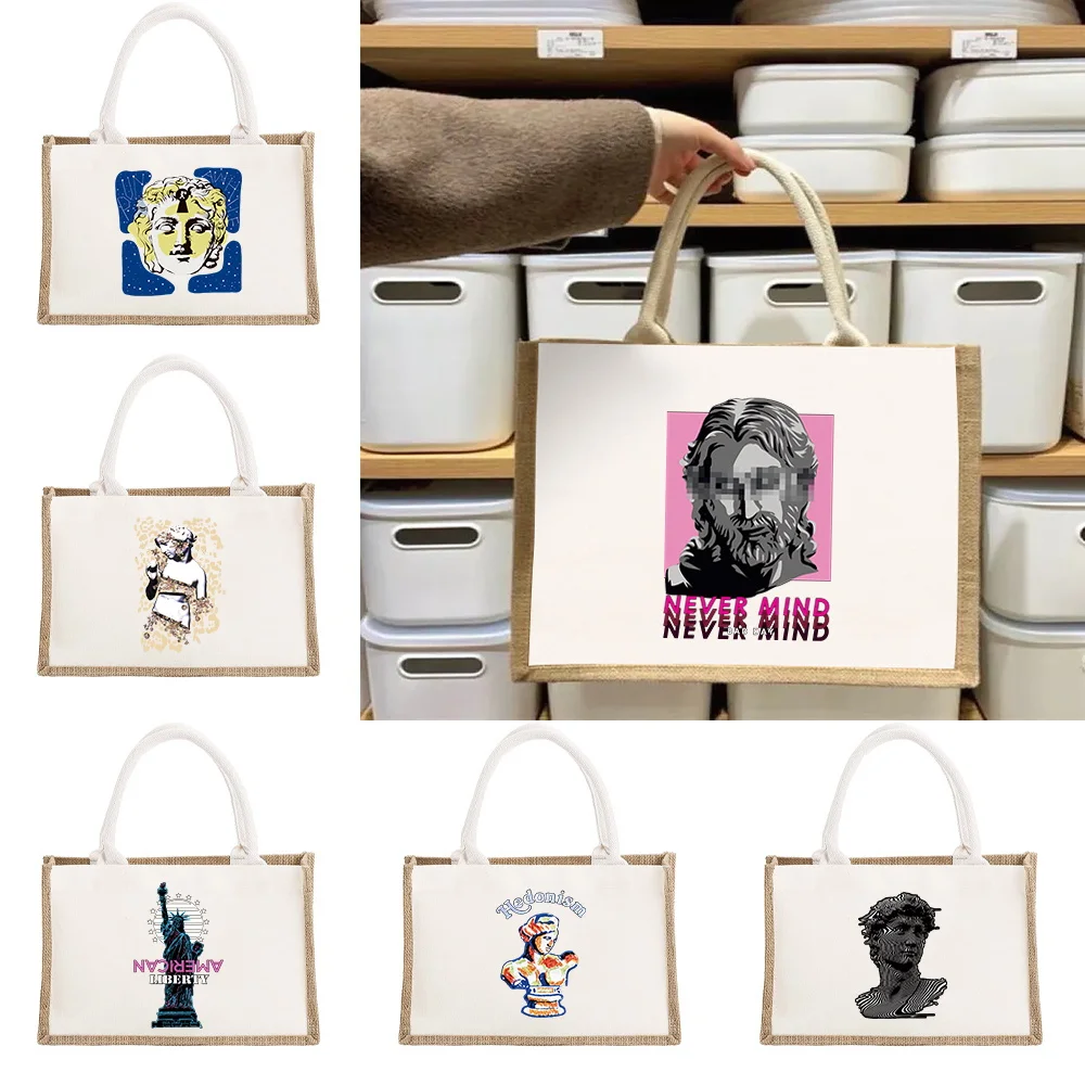 Large Capacity Shopping Bags Sculpture Printing Portable Tote Bag Grocery Beach Outdoor Casual Commute Storage Handbag Fashion
Large Capacity Shopping Bags Sculpture Printing Portable Tote Bag Grocery Beach Outdoor Casual Commute Storage Handbag Fashion