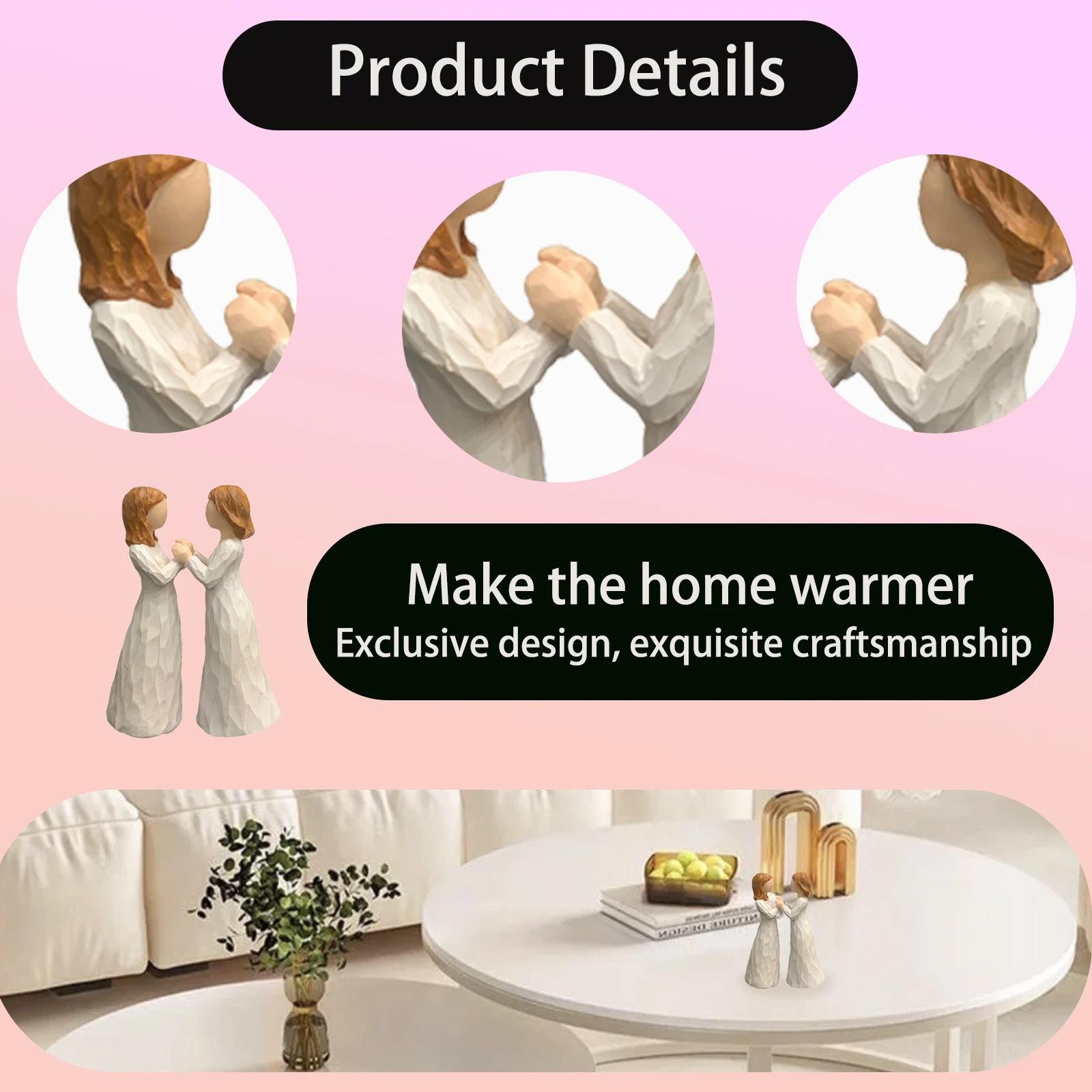 Sisterhood Resin statue Set Christmas Set Home Sculpture Art Living Room table Decorative crafts Family gift
Sisterhood Resin statue Set Christmas Set Home Sculpture Art Living Room table Decorative crafts Family gift