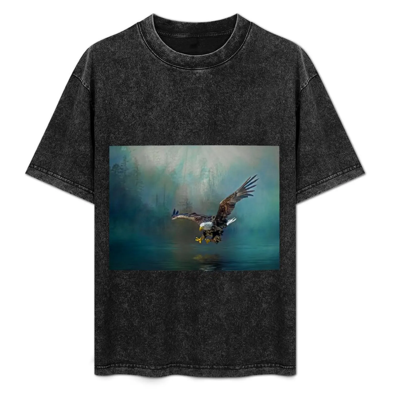 Eagle swooping for fish T-Shirt Minimalist Plain Crew Neck T-Shirt
Eagle swooping for fish T-Shirt Minimalist Plain Crew Neck T-Shirt