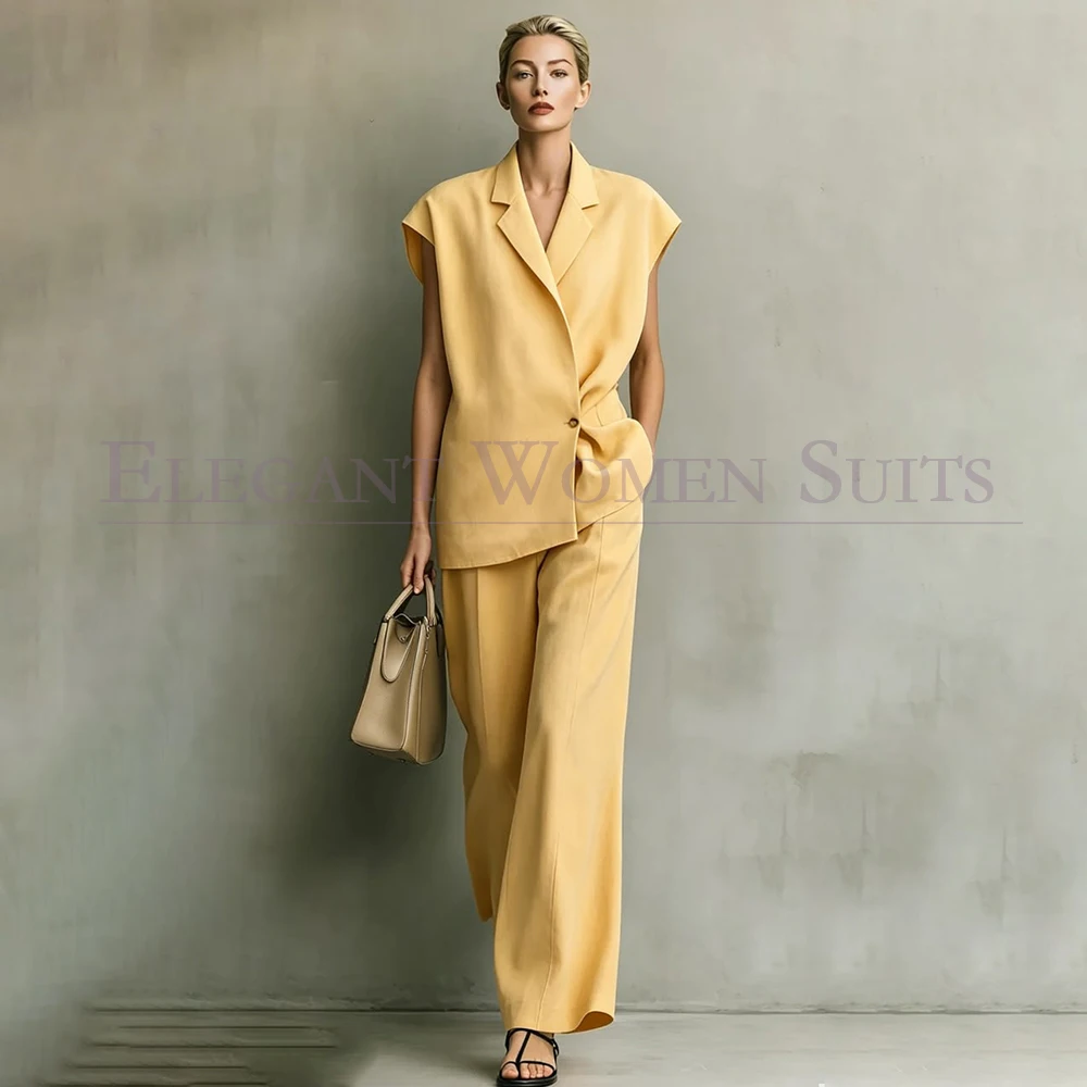Casual Daily Short Sleeve Women's Suits 2026 Fashion One-Button Notch Lapel 2 Piece Jacket Pants Customzied Solid Color Blazer
Casual Daily Short Sleeve Women's Suits 2026 Fashion One-Button Notch Lapel 2 Piece Jacket Pants Customzied Solid Color Blazer