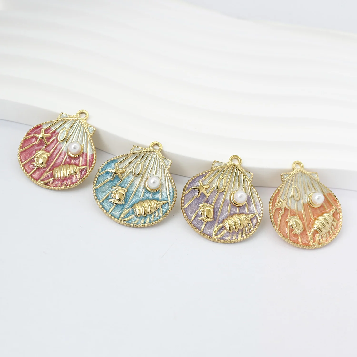 8pcs Stainless Steel Enamel Shell Pearl Conch DIY Earrings Charms Women Starfish Necklace Pendants Ocean Jewelry Making
8pcs Stainless Steel Enamel Shell Pearl Conch DIY Earrings Charms Women Starfish Necklace Pendants Ocean Jewelry Making