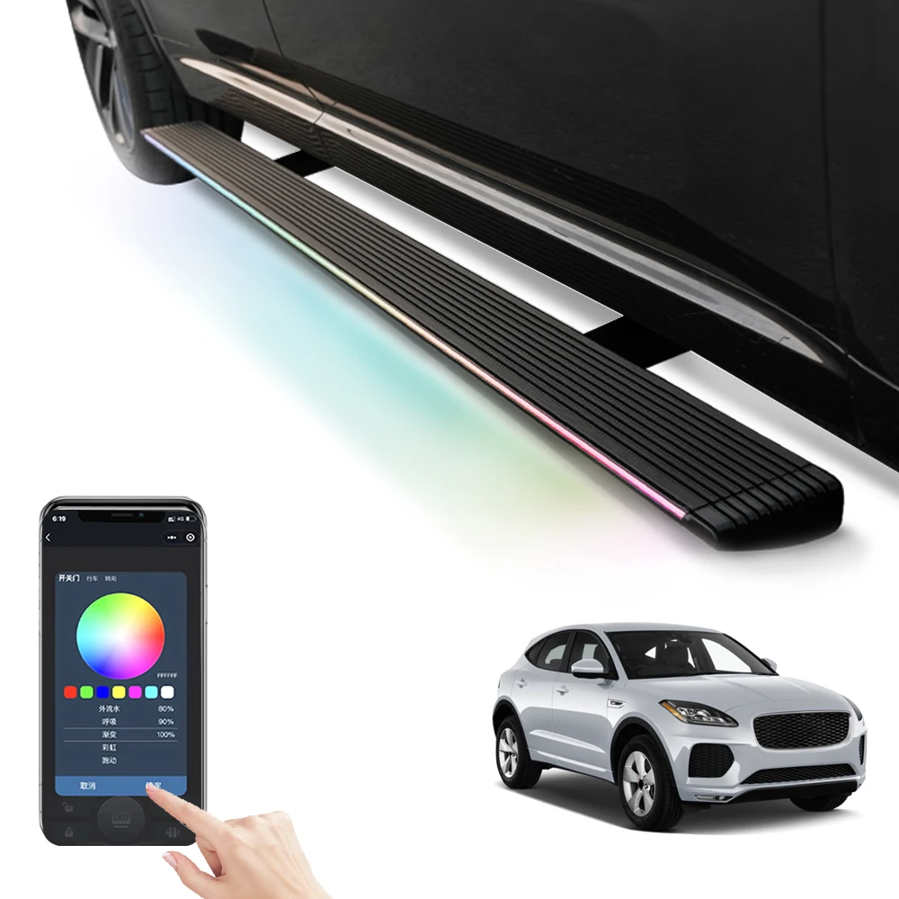 Jaguar E-PACE Super Price LED Lights Car Padel SideSteps Electric Retractable Running Boards for 2016-2023 Jaguar E-PACE
Jaguar E-PACE Super Price LED Lights Car Padel SideSteps Electric Retractable Running Boards for 2016-2023 Jaguar E-PACE