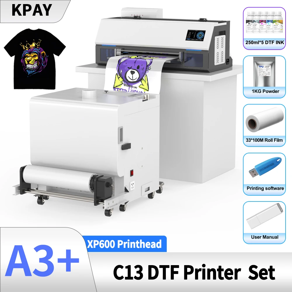 Принтер DTF Impresora A3 XP600 Печатная машина DTF A3 DTF с печью DTF напрямую к пленке для джинсовых футболок Принтер A3 DTF
Принтер DTF Impresora A3 XP600 Печатная машина DTF A3 DTF с печью DTF напрямую к пленке для джинсовых футболок Принтер A3 DTF