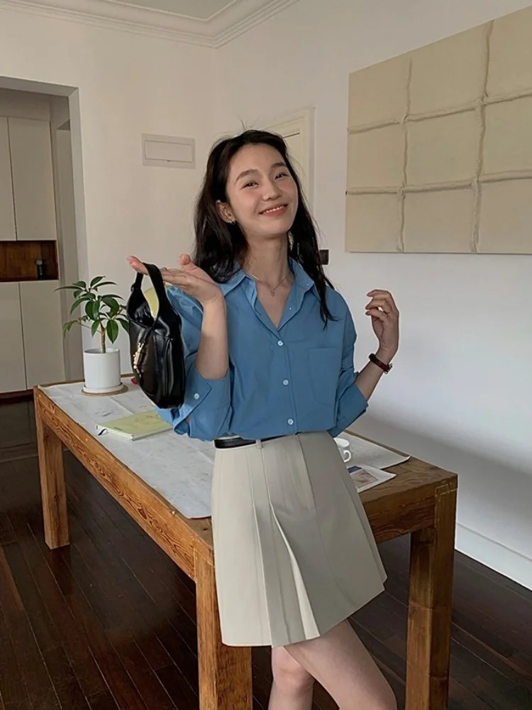 Preppy Style Ladies Belt High Waist Pleated Skirt Solid Color Casual Women A-Line Short s 2023 Summer Street Fashion
Preppy Style Ladies Belt High Waist Pleated Skirt Solid Color Casual Women A-Line Short s 2023 Summer Street Fashion
