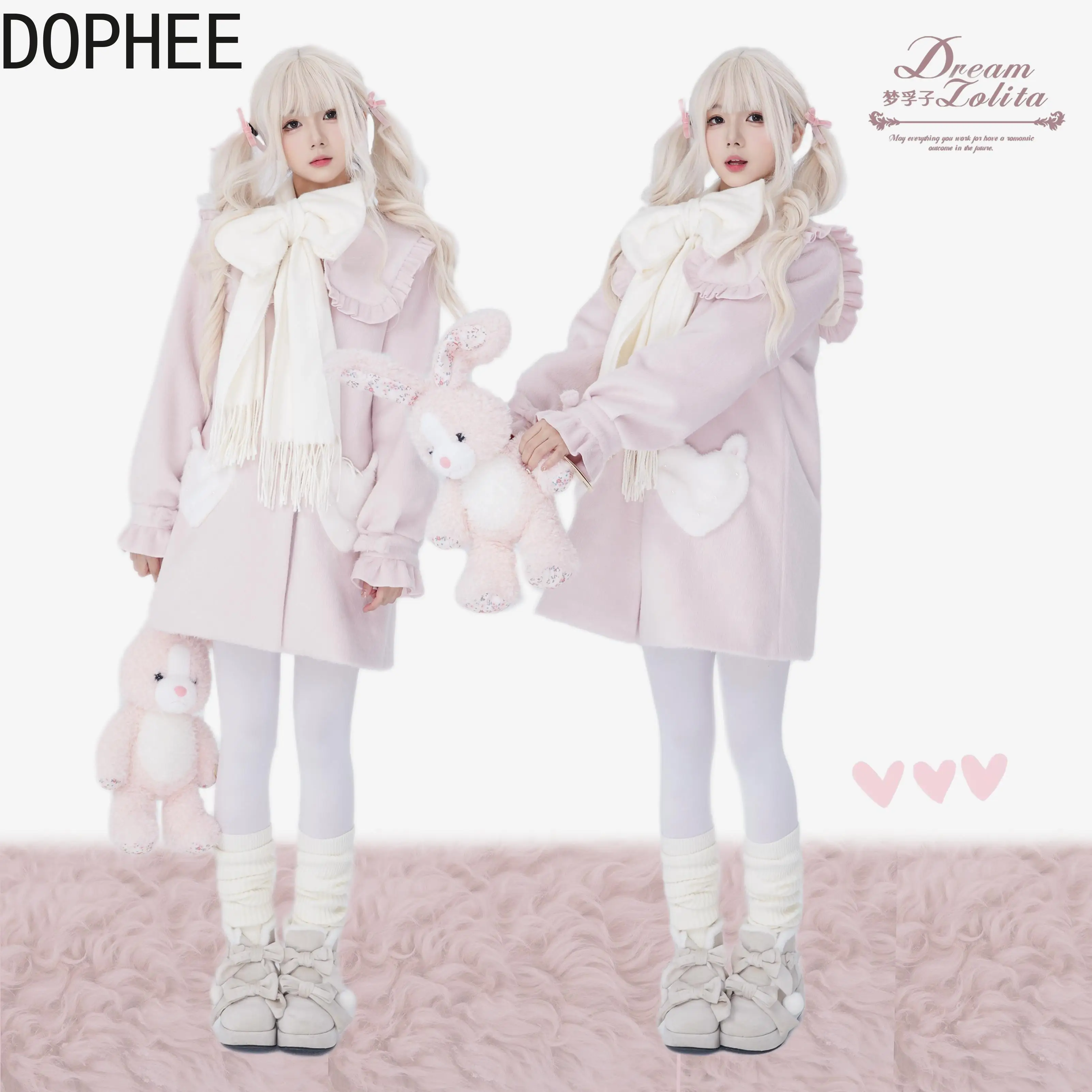 New Autumn Winter Sweet Princess Woolen Overcoat Mid-long Fluffy Cardigans Coat Cute Bow Navy Collar Elegant Student Wool Jacket 
New Autumn Winter Sweet Princess Woolen Overcoat Mid-long Fluffy Cardigans Coat Cute Bow Navy Collar Elegant Student Wool Jacket