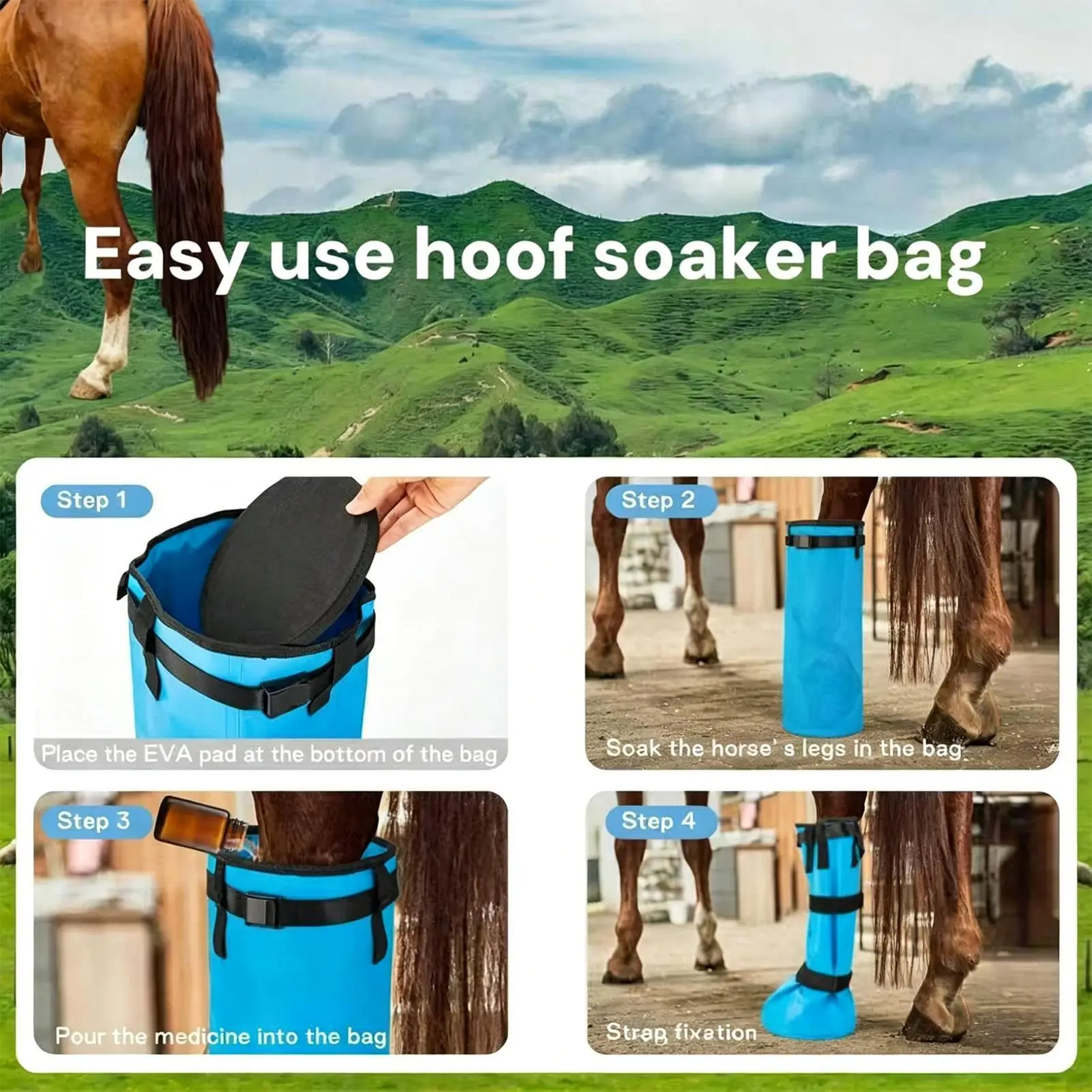 Hoof Soaking Boot Leg Care Comfortable Protective Breathable Horse Leg Wraps Soaking Boot For Equine Livestock Abscess Thrush
Hoof Soaking Boot Leg Care Comfortable Protective Breathable Horse Leg Wraps Soaking Boot For Equine Livestock Abscess Thrush