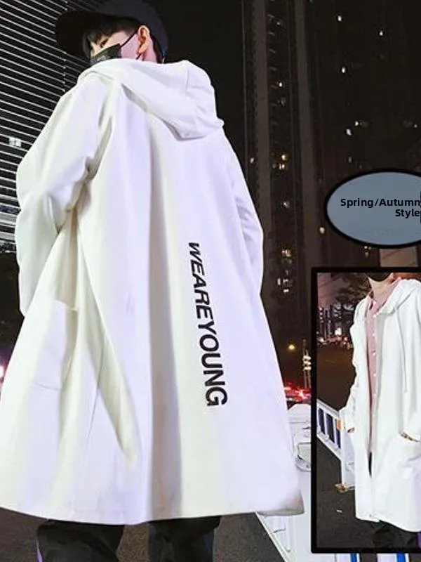 Мужское джато с капюшоном, весеннее свободное пальто средней длины в Корейском стиле, ветровка в стиле хип-хоп, верхняя одежда, повседневное белое пальто Haome
Мужское джато с капюшоном, весеннее свободное пальто средней длины в Корейском стиле, ветровка в стиле хип-хоп, верхняя одежда, повседневное белое пальто Haome