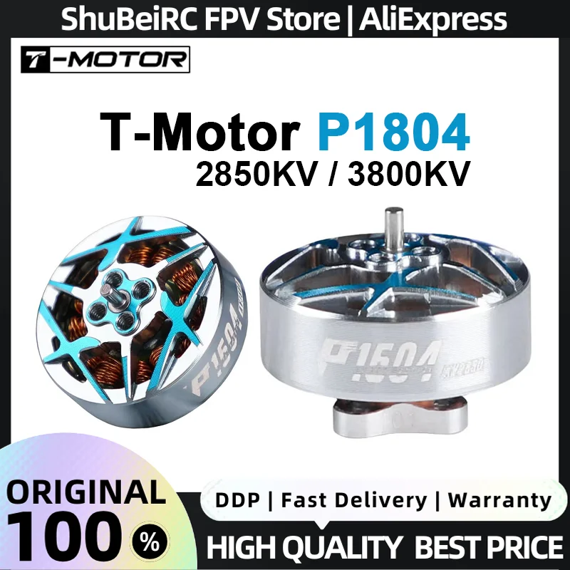T-MOTOR P1604 Brushless Motor KV2850 KV3800 4S~6S 2mm Shaft Diameter 9*9mm Holes for 3.5inch RC FPV Freestyle Racing Drones
T-MOTOR P1604 Brushless Motor KV2850 KV3800 4S~6S 2mm Shaft Diameter 9*9mm Holes for 3.5inch RC FPV Freestyle Racing Drones