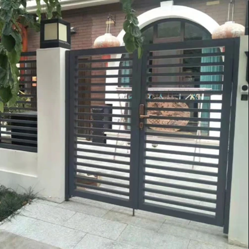 High Quality Customized Simple Metal Aluminum Slat Gate for Home Industrial Garden Modern Outdoor Design for Fencing Trellis
High Quality Customized Simple Metal Aluminum Slat Gate for Home Industrial Garden Modern Outdoor Design for Fencing Trellis