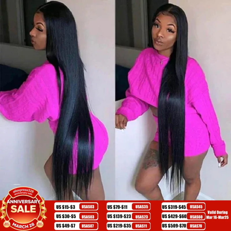 Silky Straight Lace Front Wigs Human Hair 200% Density 26 Inch Human Hair Wig for Women Natural Black HD Transparent Lace
Silky Straight Lace Front Wigs Human Hair 200% Density 26 Inch Human Hair Wig for Women Natural Black HD Transparent Lace