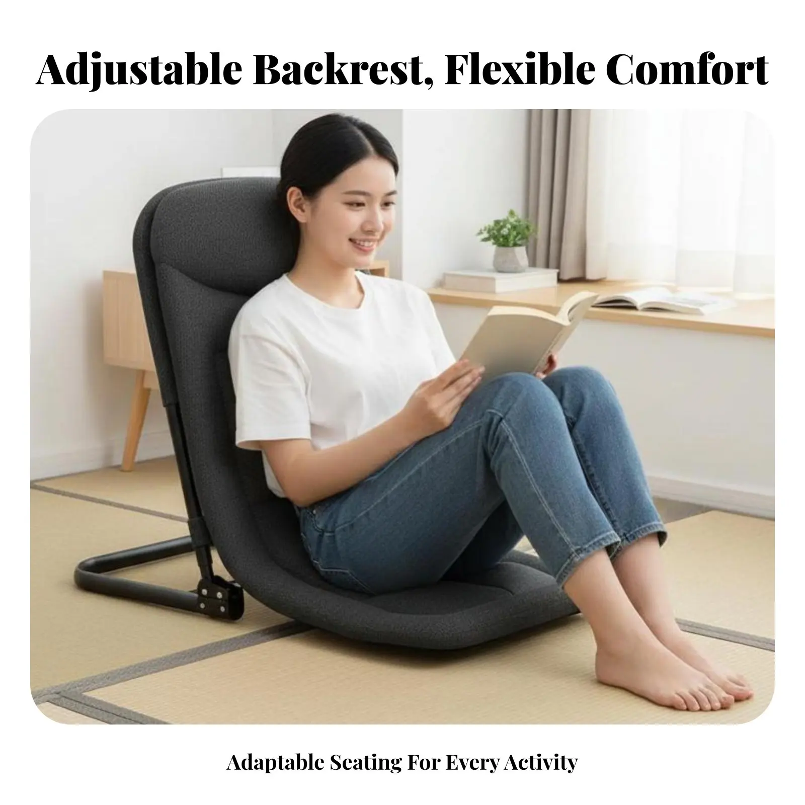 Adjustable Floor Lounger Foldable Design Adjustable Padded Lounger Multi-Position Spine Support Spine Supportrest
Adjustable Floor Lounger Foldable Design Adjustable Padded Lounger Multi-Position Spine Support Spine Supportrest