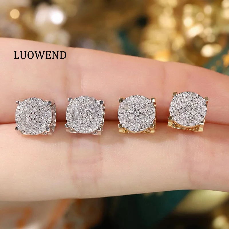 LUOWEND 18K White or Yellow Gold Earrings Classic Design 0.50carat Real Natural Diamond Stud Earrings for Women Birthday Gift
LUOWEND 18K White or Yellow Gold Earrings Classic Design 0.50carat Real Natural Diamond Stud Earrings for Women Birthday Gift