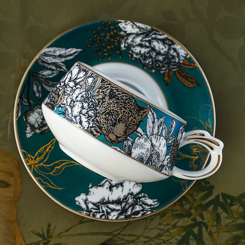Cheetah European Ceramic Bone Porcelain Coffee Cup, Dish, Afternoon Tea Set, Tea Cup Gift Box Set, Wedding Gift
Cheetah European Ceramic Bone Porcelain Coffee Cup, Dish, Afternoon Tea Set, Tea Cup Gift Box Set, Wedding Gift
